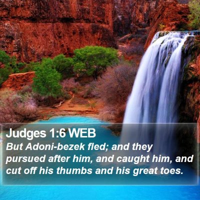 Judges 1:6 WEB Bible Verse Image