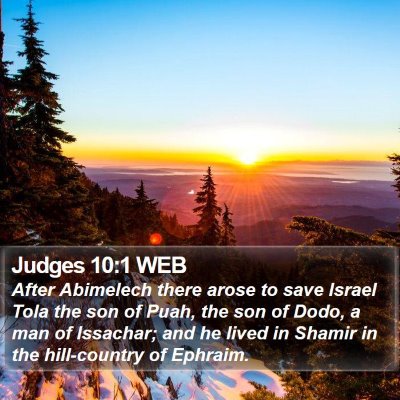 Judges 10:1 WEB Bible Verse Image
