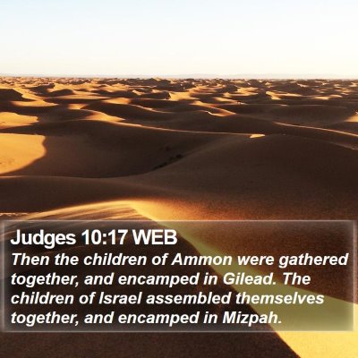 Judges 10:17 WEB Bible Verse Image