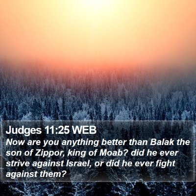 Judges 11:25 WEB Bible Verse Image