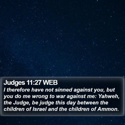 Judges 11:27 WEB Bible Verse Image