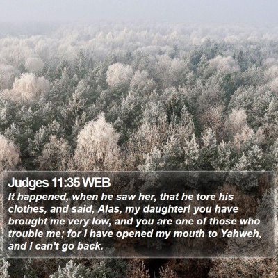 Judges 11:35 WEB Bible Verse Image