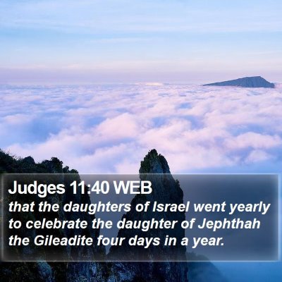 Judges 11:40 WEB Bible Verse Image