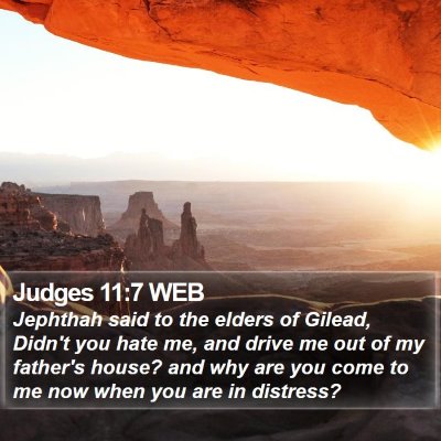 Judges 11:7 WEB Bible Verse Image