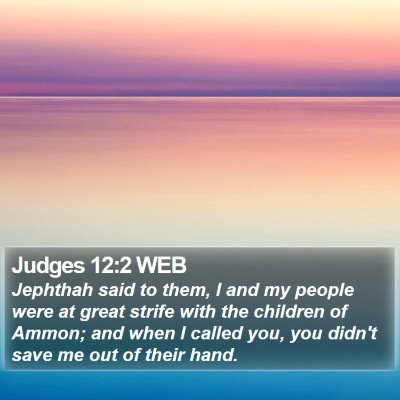 Judges 12:2 WEB Bible Verse Image