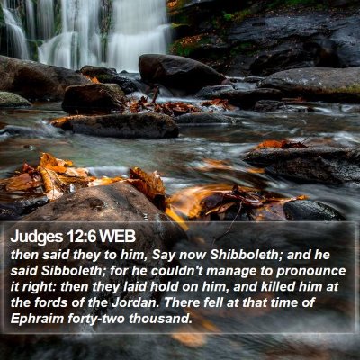 Judges 12:6 WEB Bible Verse Image