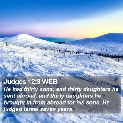 Judges 12:9 WEB Bible Verse Image