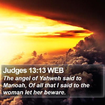 Judges 13:13 WEB Bible Verse Image
