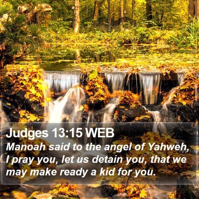 Judges 13:15 WEB Bible Verse Image