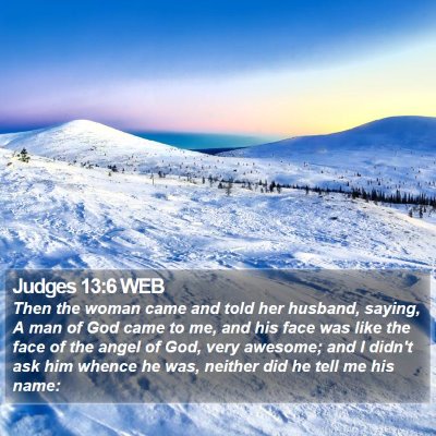 Judges 13:6 WEB Bible Verse Image