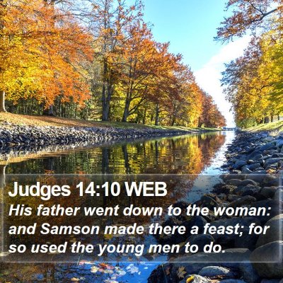 Judges 14:10 WEB Bible Verse Image