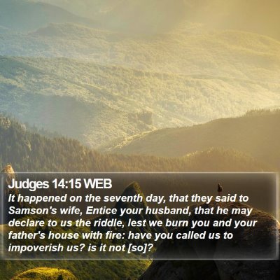 Judges 14:15 WEB Bible Verse Image