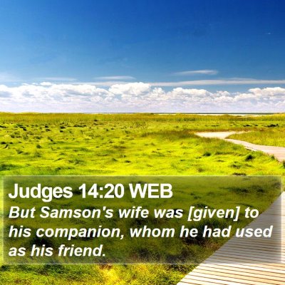 Judges 14:20 WEB Bible Verse Image