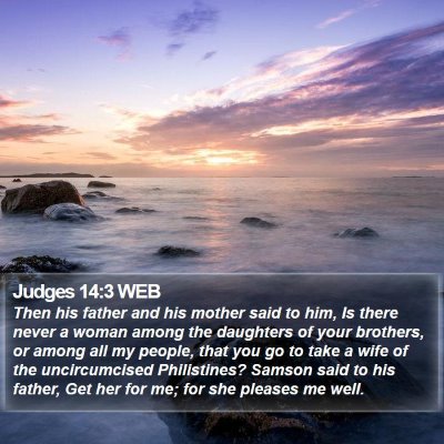 Judges 14:3 WEB Bible Verse Image