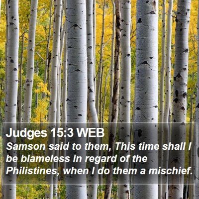 Judges 15:3 WEB Bible Verse Image