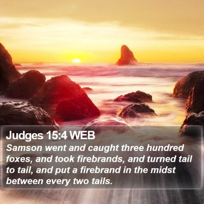 Judges 15:4 WEB Bible Verse Image