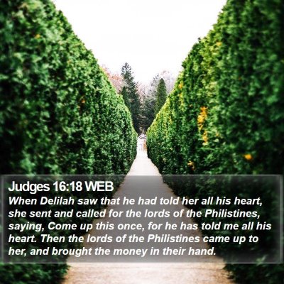 Judges 16:18 WEB Bible Verse Image