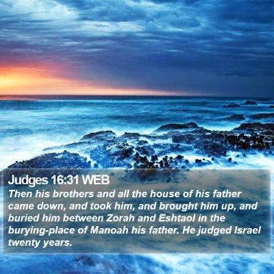 Judges 16:31 WEB Bible Verse Image