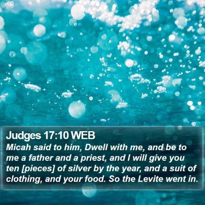 Judges 17:10 WEB Bible Verse Image