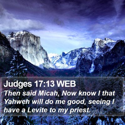 Judges 17:13 WEB Bible Verse Image