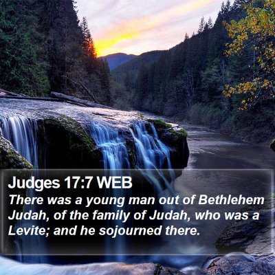 Judges 17:7 WEB Bible Verse Image