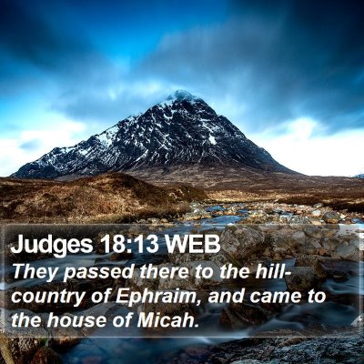 Judges 18:13 WEB Bible Verse Image