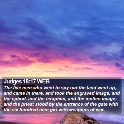 Judges 18:17 WEB Bible Verse Image