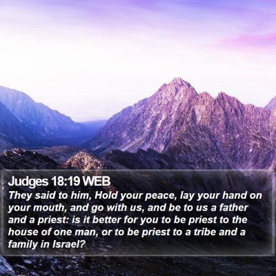Judges 18:19 WEB Bible Verse Image