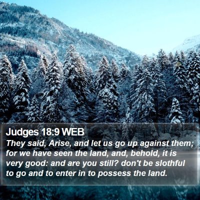 Judges 18:9 WEB Bible Verse Image