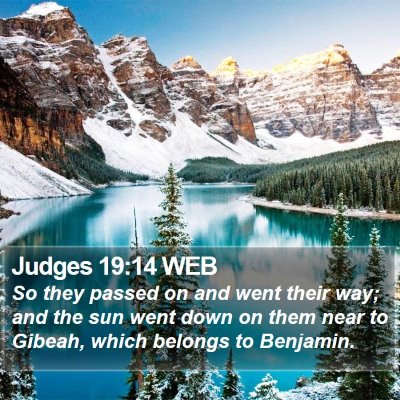 Judges 19:14 WEB Bible Verse Image
