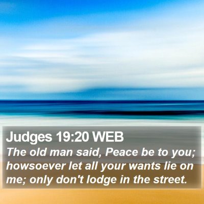 Judges 19:20 WEB Bible Verse Image
