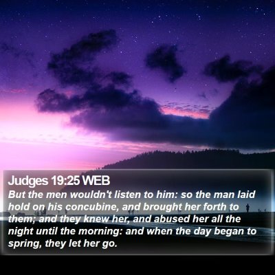 Judges 19:25 WEB Bible Verse Image