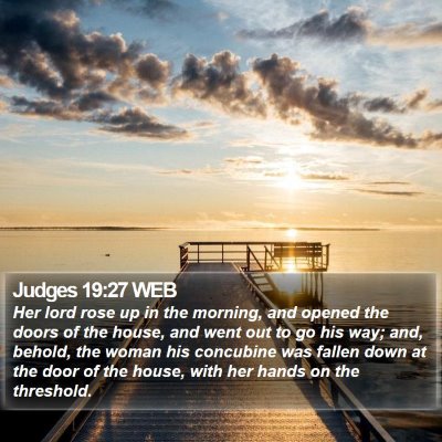 Judges 19:27 WEB Bible Verse Image