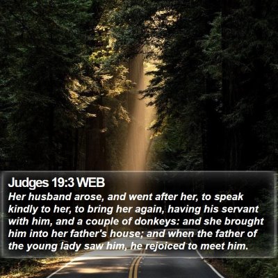 Judges 19:3 WEB Bible Verse Image