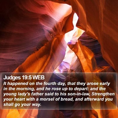 Judges 19:5 WEB Bible Verse Image