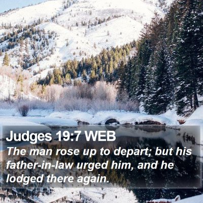 Judges 19:7 WEB Bible Verse Image