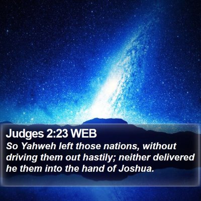 Judges 2:23 WEB Bible Verse Image