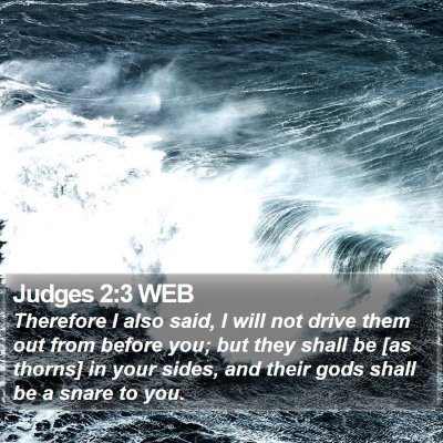 Judges 2:3 WEB Bible Verse Image