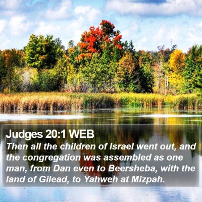 Judges 20:1 WEB Bible Verse Image