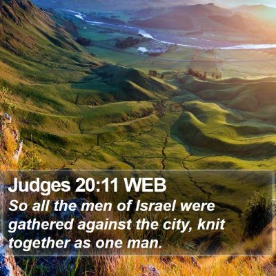 Judges 20:11 WEB Bible Verse Image