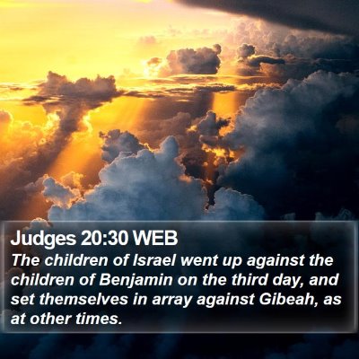 Judges 20:30 WEB Bible Verse Image