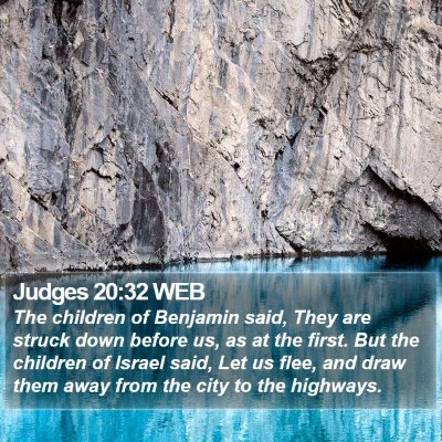 Judges 20:32 WEB Bible Verse Image