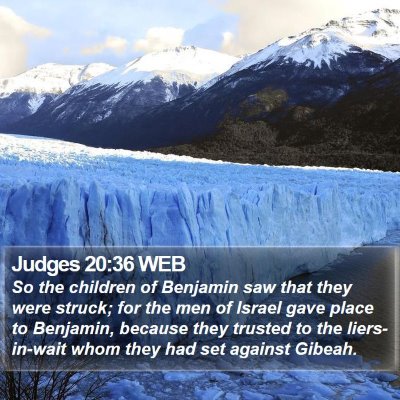 Judges 20:36 WEB Bible Verse Image