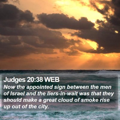 Judges 20:38 WEB Bible Verse Image