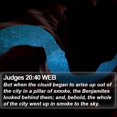 Judges 20:40 WEB Bible Verse Image