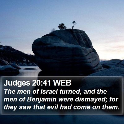 Judges 20:41 WEB Bible Verse Image