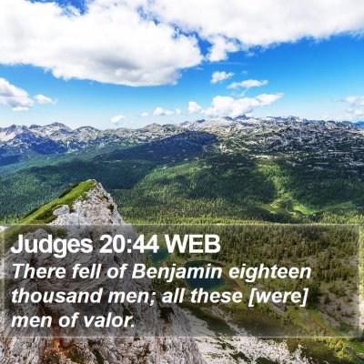 Judges 20:44 WEB Bible Verse Image