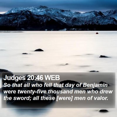 Judges 20:46 WEB Bible Verse Image