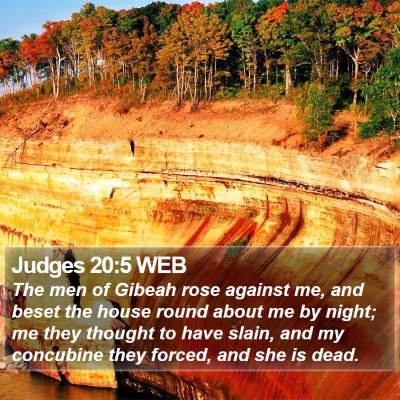 Judges 20:5 WEB Bible Verse Image