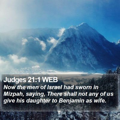 Judges 21:1 WEB Bible Verse Image